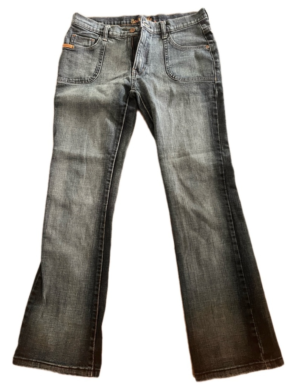 South Pole Women's Flare Jeans - Washed Dark Blue
